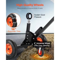VEVOR 1500lbs Tongue Trailer Dolly 2 in 1 Boat Mover with 22in-26in Adjustable Height & 15.2 in Tires for Moving Car RV Trailers