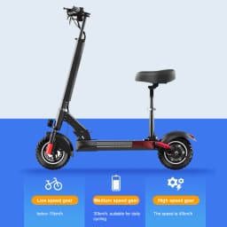 Electric Scooter with Seat, Off Road Tire, Kick Scooter, 45 km/h, 16Ah, 800W, 10in