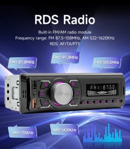 ESSGOO 1DIN DAB+ Universal 12V - 14 Car HD Radio RDS AM FM Double USB Handsfree TF SD AUX-IN Bluetooth 5.0 With Remote Control
