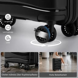 Kono Hard Shell Lightweight Pp Trolley Luggage Travel Bags Suitcase with Tsa Lock and 360 ° Spinner Wheels