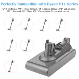 SWAREY 6000mAh V11 V15 Click-in Battery Replacement for Dyson V11, V15 Detect, with snap-on design