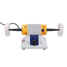 320W Jewelry Polisher Adjustable Speed with Cloth Wheels Polishing Machine, Multi-Function Bench Buffer Polisher, EU Plug