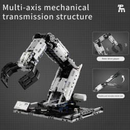 1029PCS RC Robotic Arm Building Blocks Set Remote Mechanical Arm Model Bricks Educational DIY Toys For Children Holiday Gifts