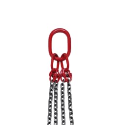 1.5m X 4 Root 8mm Chain Sling, 5T Lift Chain with Steel Grab Hook for Constructions