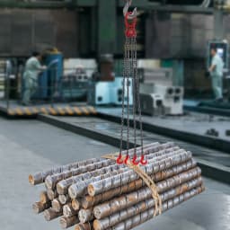 1.5m X 4 Root 8mm Chain Sling, 5T Lift Chain with Steel Grab Hook for Constructions