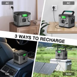 500W(Peak 1000W) Power Station Solar Generator Emergency Power Charger Power Bank Backup Battery for Outdoor Camping,Home Energy