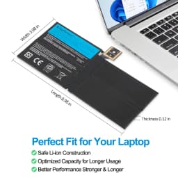 KingSener DYNM02 G3HTA038H Laptop Battery For Microsoft Surface Pro 5 1796,Pro 6 1807 1809 12.3'' Series Tablet 7.57V 5940mAh