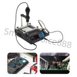 1200W Hot Air Rework SMD Soldering Station With Heat Gun Set Temperature LED Screen Display For Electronics Repairs