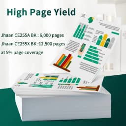 Jhaan 55A 55X Toner Compatible with HP 55A CE255A CE255X Toner Laserjet Enterprise P3015 P3015DN P3015D Pro 500 MFP M521DN