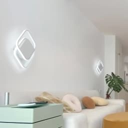 LED Ceiling Lights, 2 Squares Flush Mount Ceiling Lighting, 32W 6500K Black and White Ceiling Light Fitting for Bedroom Kitchen