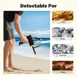 3248ft Range Metal Detector 3.3-52.5ft Depth Metal Finder Automatic Rotation Detection Device for Treasure Hunting/Archaeology