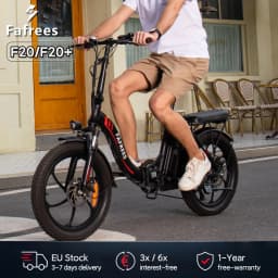 Fafrees Folding Electric Bicycle Adults 20 Inch Fat Tire City E-bike with 36V 18Ah Removable Battery 90km Range