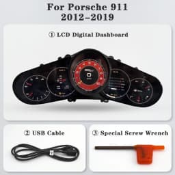 AUTOTOP 12.3" OEM FIT Digital Dashboard Gauge Cluster for Porsche 911 2012-2019 LCD Instrument Panel Speedometer Linux System