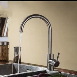DQOK Kitchen Faucet Cold and Hot Black Water Mixer Single Handle Sink Kitchen Tap