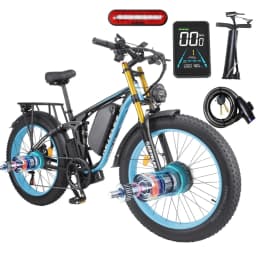 KETELES K800 Pro Dual Motor Electric Bicycle 2000W 48V 23AH Double Shoulder Front Fork Hydraulic Brake With Brake Light