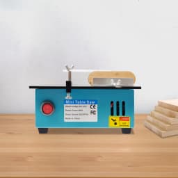 Mini Table Saw 0-90° Cutting Angle Adjustable Small Table Saw w/ 4 Blades 5000r/min Mini Table Saw for DIY Cutting 