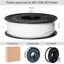 PLA Filament for 3D Printer 1.75mm Dimensional Accuracy +/- 0.03mm 1kg 3D Printing Material Spool (2.2 lbs)