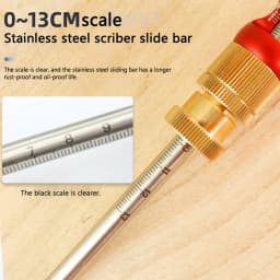 Woodworking Scriber Dual Purpose Tool European Style Aluminum Alloy Brass Stainless Steel Precise Marking Depth Measurement