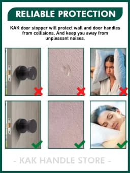 KAK 2PCS Adjustable Door Stop Punch-free Magnetic Anti-collision Door Stopper Invisible Floor Door Stop Wall Protect Hardware