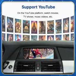 Road Top Wireless Android Auto For BMW Car X1 E84 X5 E70 X6 E71 CIC 2009-2015 Carplay Interface Mirror Link Air Play