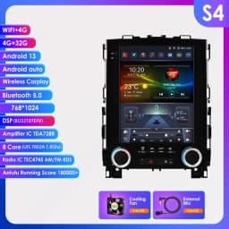 Hizpo Car Android For Renault Megane 4 Radio Samsung Koleos SM6 Talisman 2017 - 2019 For Tesla Style 4G WIFI GPS Navi Multimedia