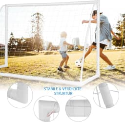 Football goal, football goals for garden children, football goal with high-strength net & 6 ground spikes for children & adults
