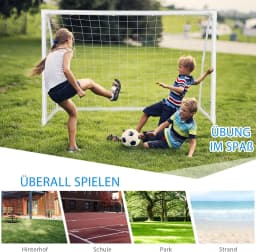 Football goal, football goals for garden children, football goal with high-strength net & 6 ground spikes for children & adults