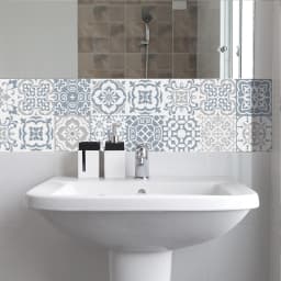 Vintage Waterproof Self-adhesive Vinyl Tile Stickers Wall Decals 24pcs Wall Stickers for Home Kitchen Bathroom Decoration