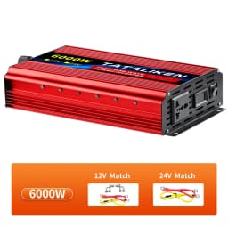 1000W-10000W 50HZ Pure Sine Wave DC12 To AC 220V Voltage Power Converter Solar Car Transformer With LED Displa