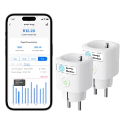 Meross Matter Smart Wi-Fi EU Plug with Energy Monitor Function Work with Apple Homekit Google Home Smartthings Alexa