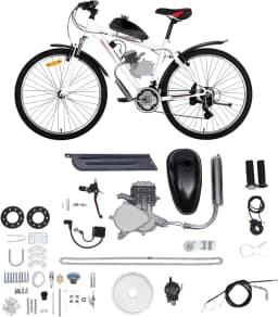 BYMAOCAR 80CC 2-Stroke Motor Engine set Petrol Gas Engine Bicycle Bike Motor Kit Fit DIY Air Cooling Black 14MM