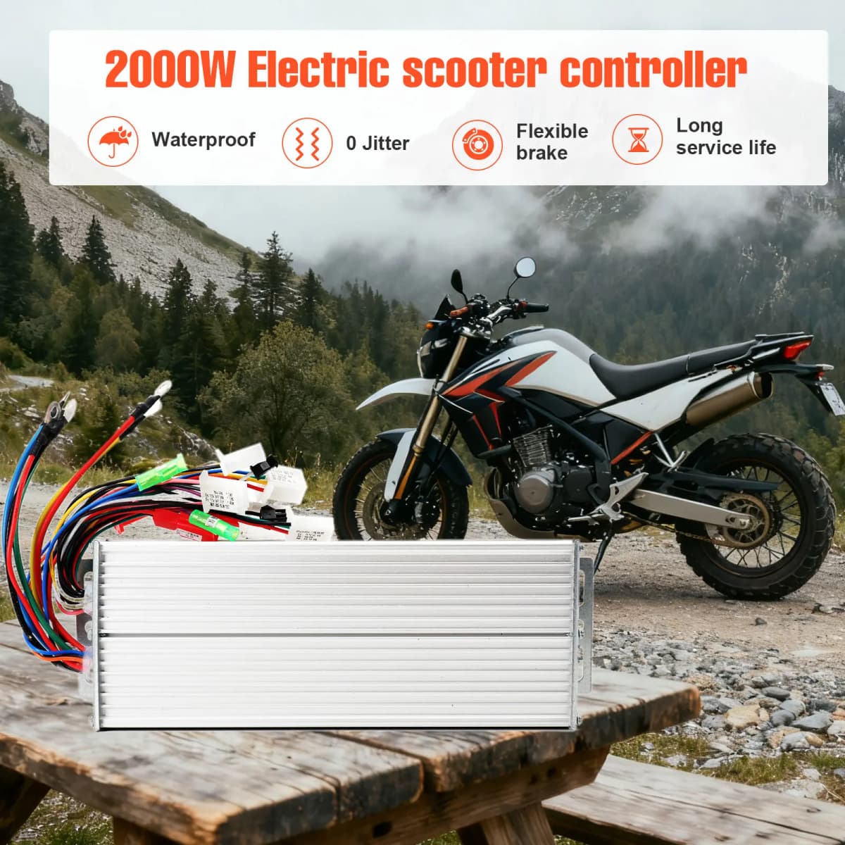 48-72V Speed Controller Electric Brushless Motor Controller DC 2000W Regulator Intelligent For E-bike Electric Bicycle Scooter