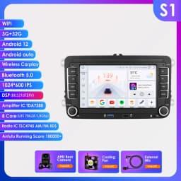Android13 Car Radio For Volkswagen Skoda Octavia golf 5 6 touran passat polo Jetta 2Din Car Multimedia Player GPS WiFi Carplay