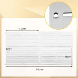 Magnetic Tool Holder Wall, 4 Tool Plates, 32 Strong Magnetic Strips, 60 x 30 cm,Magnetic Tool Holder, Silver