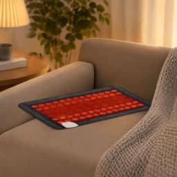 Infrared Back Heating Pad with Jade and Tourmaline Stones, 23.5x16in Smart Controller Heat Pad for Pain Relief Muscle Relaxation, Auto Shut-off EU Plug