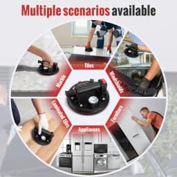 1 Pair Vacuum Suction Cups, 8 Inch 617lbs Heavy Duty Glass Sucker Lifter Pressure Gauge Tile Granite Lifting Window Replacement