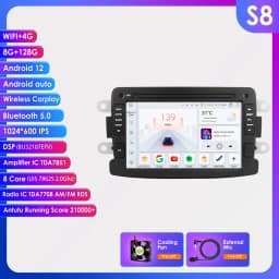 7" Hizpo 2Din Android Car Radio for Dacia Duster Logan Sandero Renault Captur Xray Symbol Dokker Auto Carplay GPS RDS DSP 4G BT