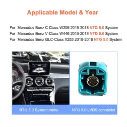 Bonroad 10.25/12.3 "Wireless Carplay Android Auto Screen For Mercedes Benz C Class W205 GLC X253 V-Class W446 2014-2018 NTG 5.0