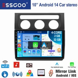 ESSGOO For VW Touran 1T1 1T2 1T3 2003-2010 10.1" Android 14 Wireless Carplay Car stereo radio GPS NAV WIFI SWC BT Mirror link FM