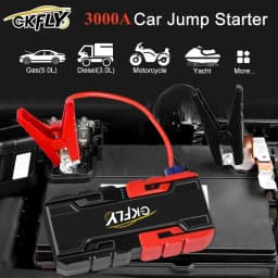 GKFLY 3000A Car Jump Starter 44.4Wh Power Bank Portable Starting Device Car Battery Charger Booster Buster for Diesel Petrol