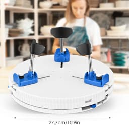 Pottery Ceramic Trim Holder Clip Centers Adjustable Wheel Clamp Plastic Round Plate Polymer Scraping Modelling Repair Sculpting