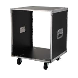 12U Portable Rolling Network Rack Built-in Handles Swivel Caster Wheels Outdoor Wedding Audio Video Telecom Equipment Rack