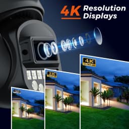 10MP 5K Wifi Camera Dual Lens Dual Screens HD Outdoor Security Camera Email Alert Ai Night Vision CCTV Home Surveillance Camera