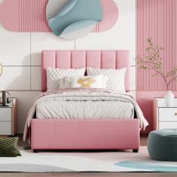 Rosahqnda90/180x200CMUBED Cot Hydraulic Storage Bed Height Adjustable Headboard Single High Box Bed