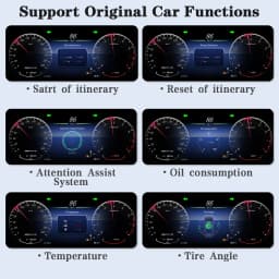 AUTOTOP 12.3 LCD Digital Dashboard Cluster for Benz E Class W207 S207 Auto Instrument Panel Cockpit Speedometer Linux System