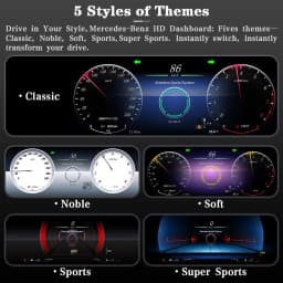 AUTOTOP 12.3 LCD Digital Dashboard Cluster for Benz E Class W207 S207 Auto Instrument Panel Cockpit Speedometer Linux System