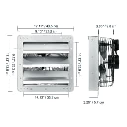 SucceBuy Shutter Exhaust Fan AC/ EC-motor 10-Speed Adjustable Wall Mount Attic Ventilation and Cooling for Greenhouses Garages