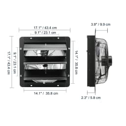 SucceBuy Shutter Exhaust Fan AC/ EC-motor 10-Speed Adjustable Wall Mount Attic Ventilation and Cooling for Greenhouses Garages
