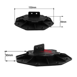 25pcs Multi-Level Decking Flooring Support Pedestal Height Adjustable Decking Pedestal 18-30mm Riser Bearing Supports