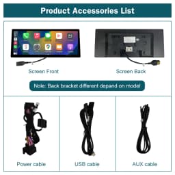 RoadTop 12.3'' Wireless CarPlay Linux Screen For BMW Series 3 5 E60 E61 E90 E91 E92 E93 CCC CIC Android Auto Multimedia Display
